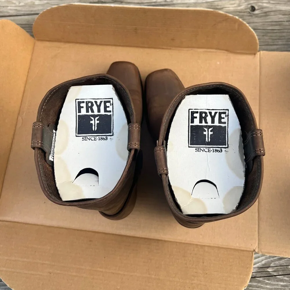 Frye Harness 12R Leather Rugged/Biker/Western Boot Tan Size 9 Lightly Used - Picture 9 of 16